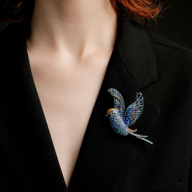 KINGFISHER BROOCH