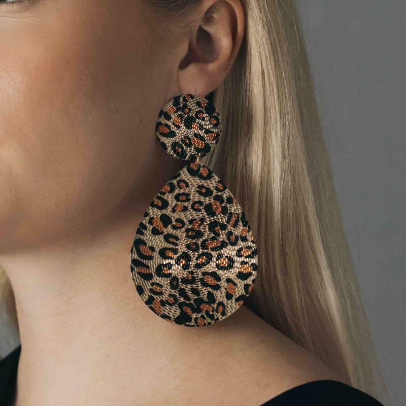 LEOPARD DROP EARRINGS