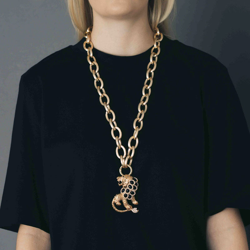 PANTHER NECKLACE – BLACK