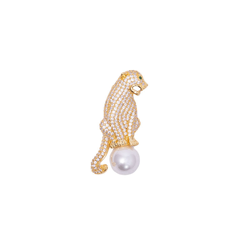 PANTHER PEARL BROOCH